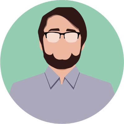 Illustrated portrait of Tom Grant